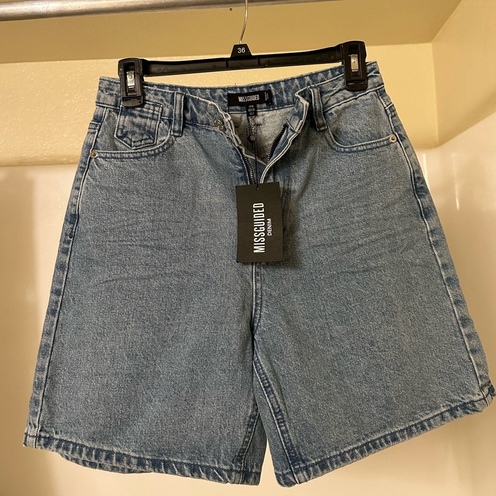 Jean Bermuda high waist shorts, never worn